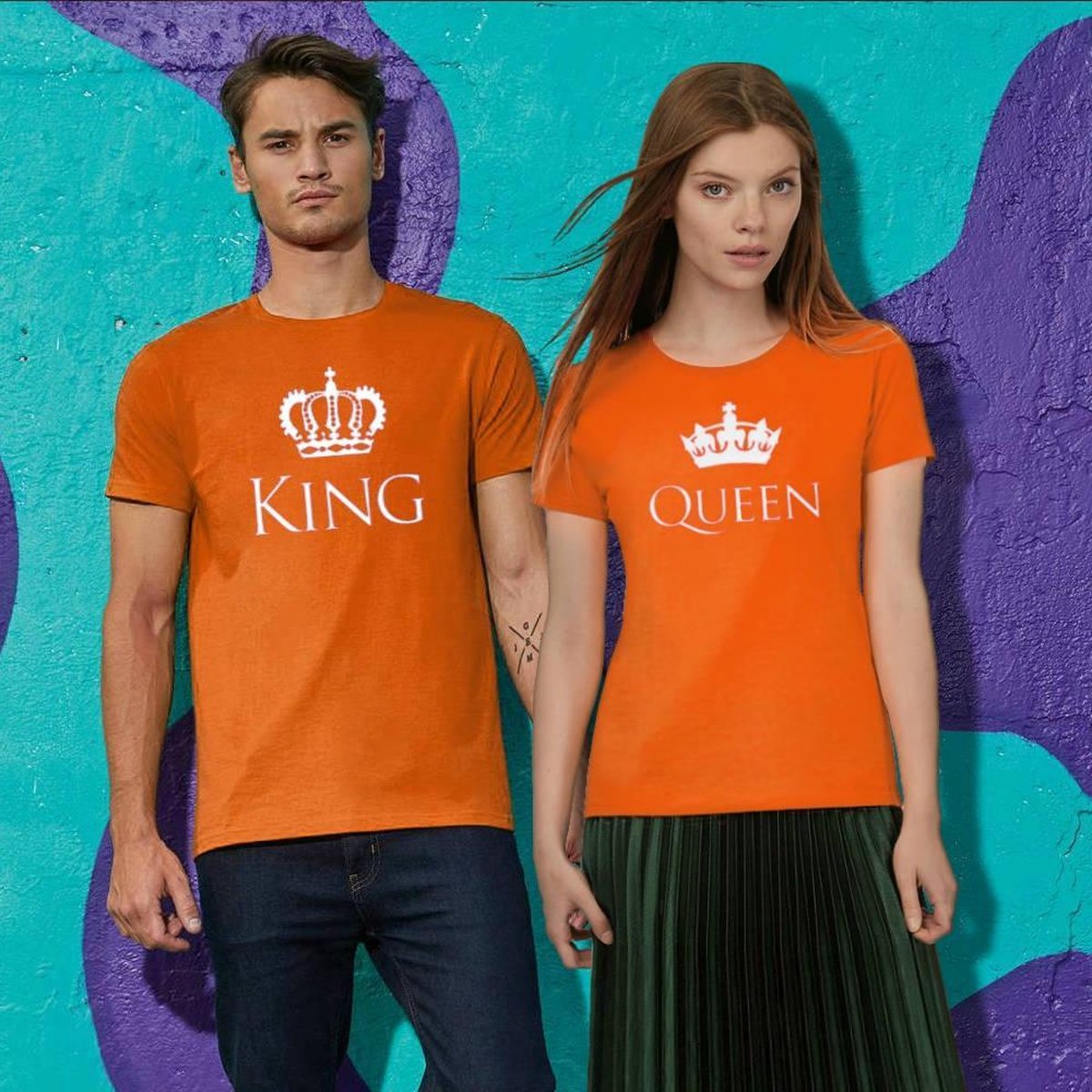 Oranje EK WK & Koningsdag T-Shirt Classic (DAMES - MAAT XL) | Oranje Kleding | Feestkleding